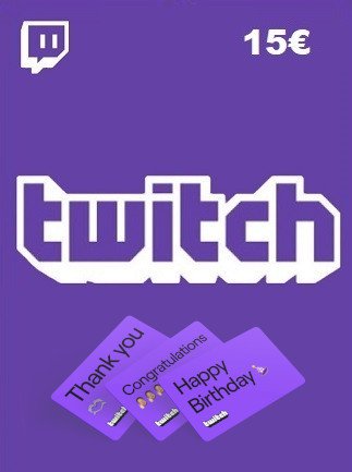 Twitch Gift Card 15 EUR - twitch Key - ITALY