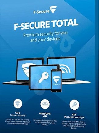 F‑Secure Total (PC, Android, Mac) 3 Users, 1 Year - F-Secure Key - GLOBAL